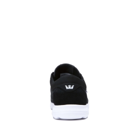 Supra Mens HAMMER RUN Low Top Shoes Black Emboss/white | US-21522